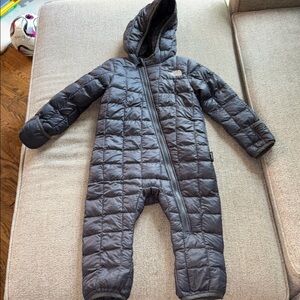The North Face Kids Black Quilted Insulated Snowsuit One-Piece